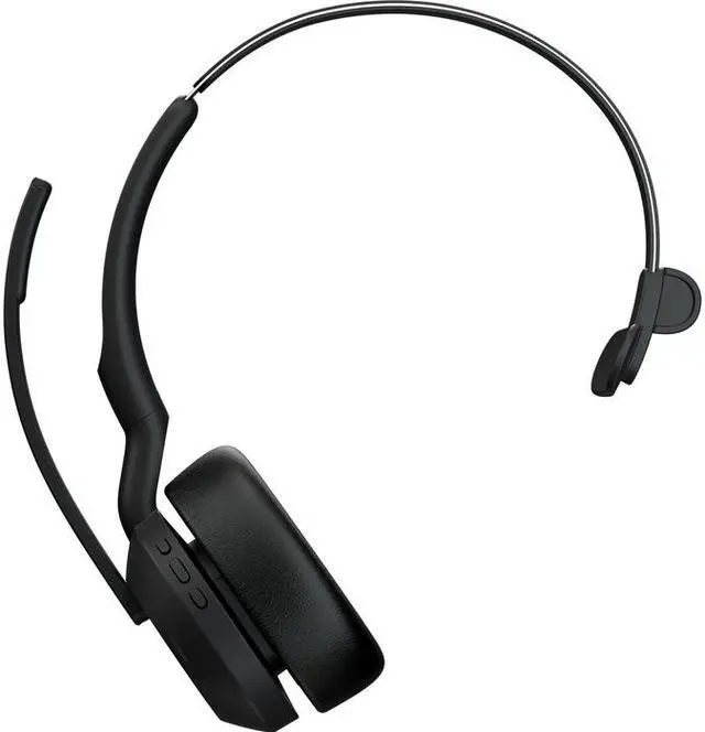 Alt view image 4 of 5 - Jabra Evolve2 55 UC Headset - Mono - Wireless - Bluetooth - USB-A - 98.4 ft - 20 Hz - 20 kHz - On-ear - Monaural - Supra-aural - MEMS Technology, Noise Cancelling Microphone - 25599-889-989-01