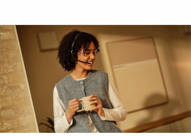 Alt view image 3 of 4 - Jabra Evolve3 65 Headset - Microsoft Teams Certification - Stereo - Wired/Wireless - Bluetooth - 98.4 ft - 16 Ohm - 20 Hz to 20 kHz - Binaural - Supra-aural - 3.94 ft Cable - 36599-999-989