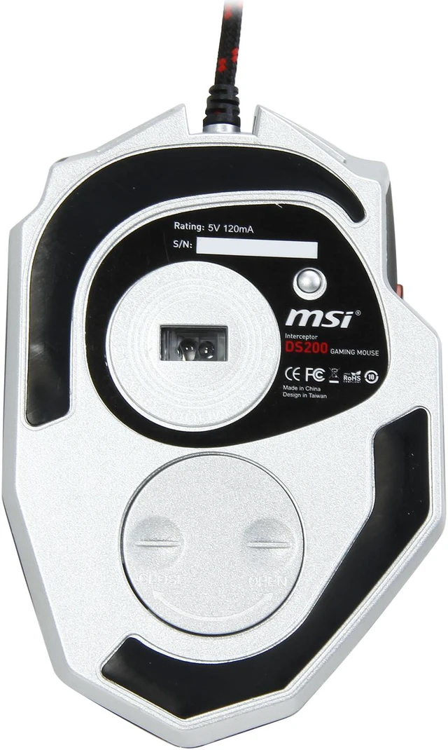 Alt view image 4 of 6 - MSI DS200 S12-0401170-EB5 Black & Red 9 Buttons 1 x Wheel USB Wired Mouse