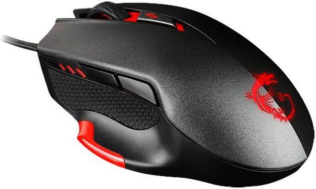 MSI INTERCEPTOR DS300 S12-0401290-D22 Black 6 Buttons 1 x Wheel USB 2.0  Wired Laser Gaming Mouse