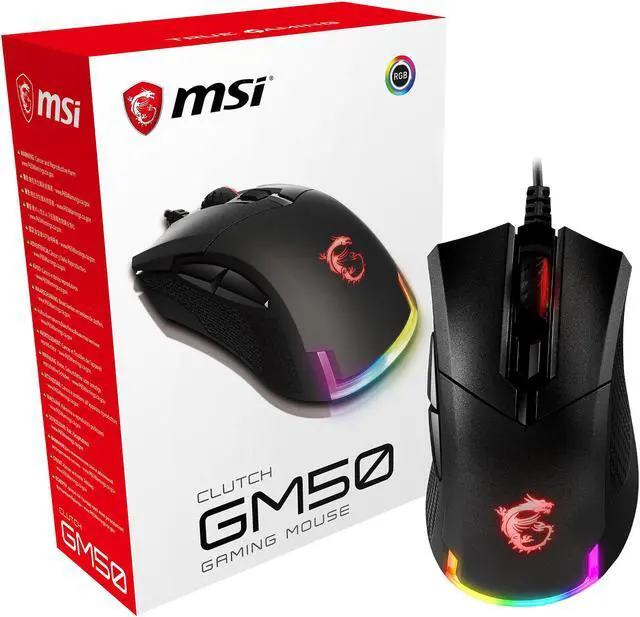 Alt view image 9 of 9 - MSI CLUTCH GM50 Black Optical Gaming Mouse