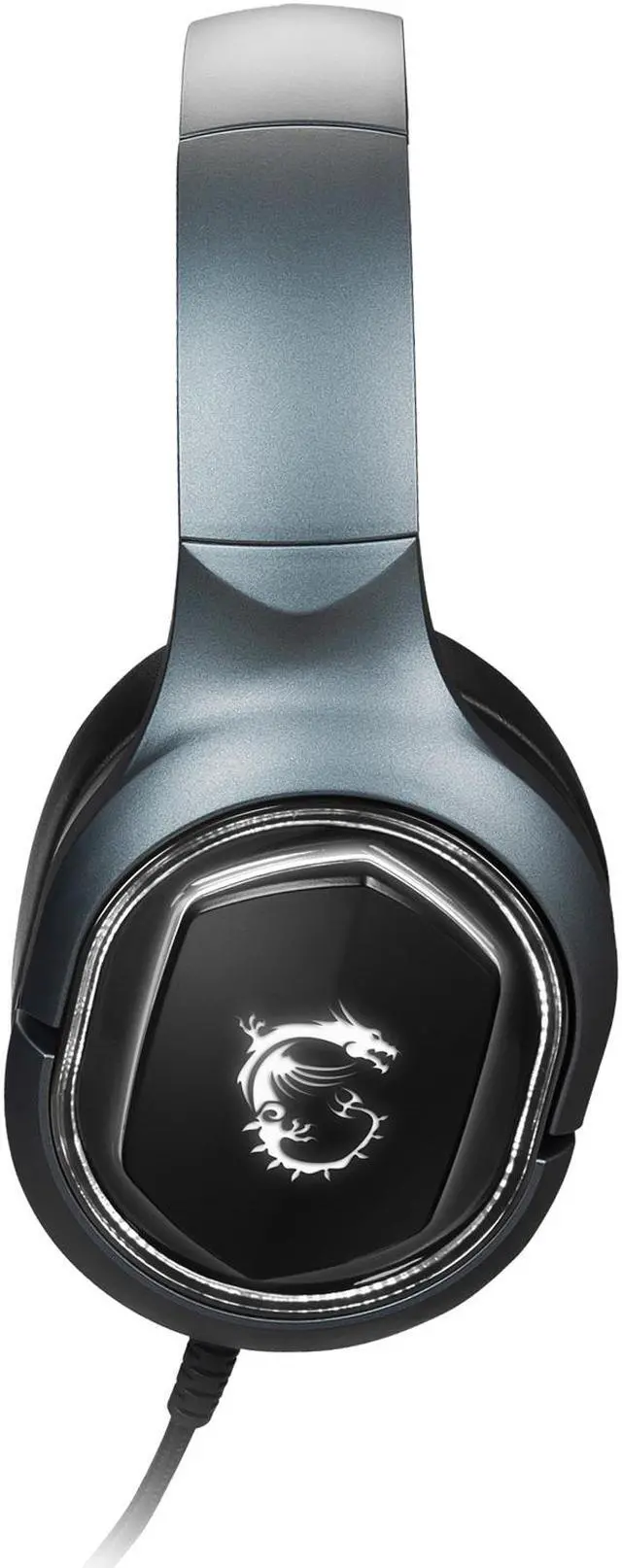 Alt view image 3 of 9 - MSI IMMERSE GH50 Gaming Headset - 7.1 Virtual Surround Sound Headphones, Vibration Feedback, 40mm Neodymium Drivers, Laptop, RGB Lighting, Detachable Mic, Inline Controls, USB 2.0 Connector - Wired