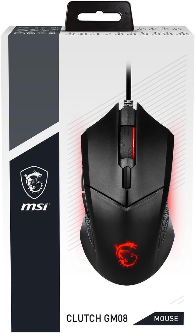 Alt view image 12 of 17 - MSI Clutch GM08 Gaming Mouse, 4200 DPI, Optical Sensor, 3 Adjustable Weights, Red LED Lighting, Symmetrical Design