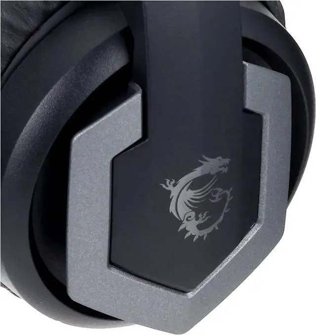 Alt view image 9 of 9 - MSI Immerse GH61 Gaming Headset, Hi-Res Virtual 7.1 Surround Sound, Built-in ESS DAC & AMP, 3D Audio, Swappable Ear Cushions, 3.5mm Jack/USB, Carrying Case Included, PC/Mac/PS4/Xbox