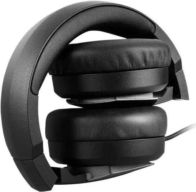Alt view image 7 of 9 - MSI Immerse GH61 Gaming Headset, Hi-Res Virtual 7.1 Surround Sound, Built-in ESS DAC & AMP, 3D Audio, Swappable Ear Cushions, 3.5mm Jack/USB, Carrying Case Included, PC/Mac/PS4/Xbox