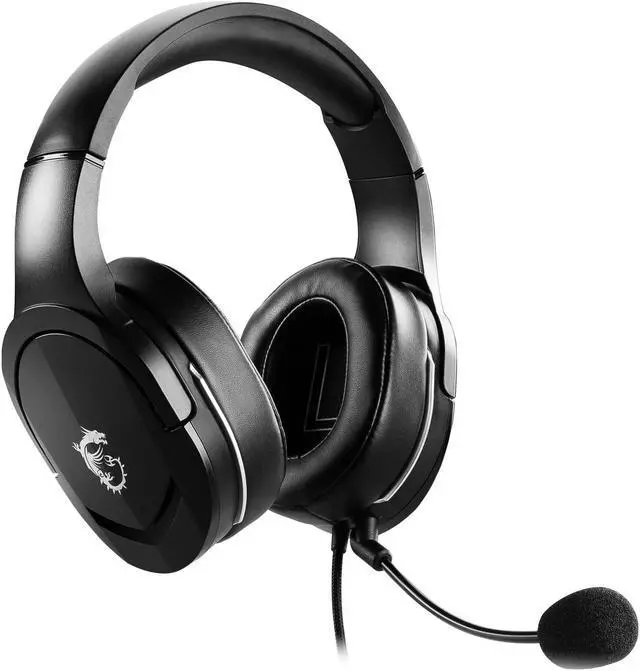 Alt view image 4 of 11 - MSI Immerse GH20 Wired Gaming Headset, Adjustable Lightweight Design, Volume Inline Controls, Glasses-Friendly Ear Cups, 3.5mm Audio Jack, PC/Mac/PS4/Xbox