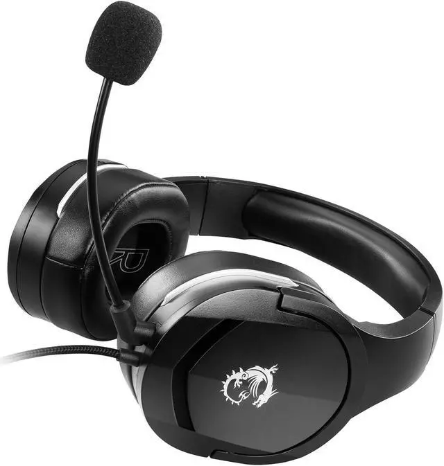 Alt view image 5 of 11 - MSI Immerse GH20 Wired Gaming Headset, Adjustable Lightweight Design, Volume Inline Controls, Glasses-Friendly Ear Cups, 3.5mm Audio Jack, PC/Mac/PS4/Xbox