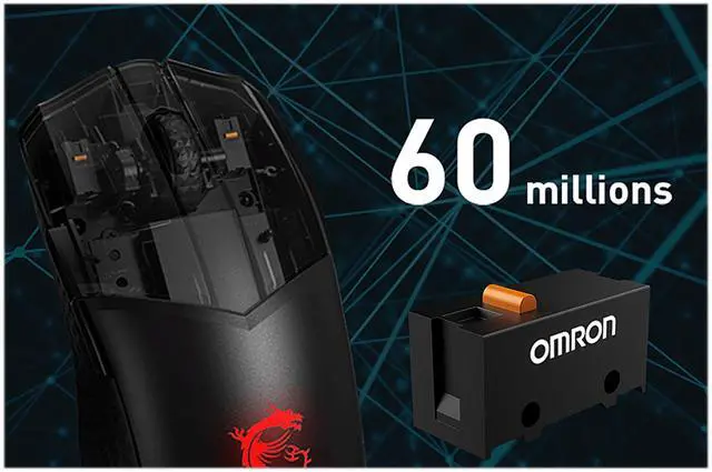 Alt view image 18 of 20 - MSI Clutch GM41 Lightweight Wireless Gaming Mouse & Charging Dock, 20,000 DPI, 60M Omron Switches, Fast-Charging 80Hr Battery, RGB Mystic Light, 6 Programmable Buttons, PC/Mac