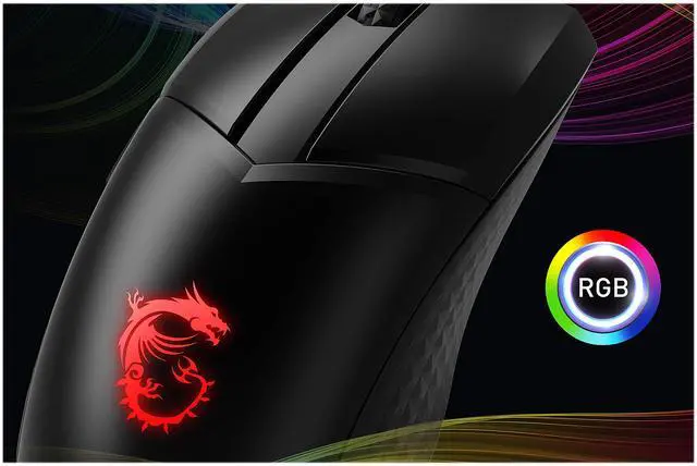 Alt view image 19 of 20 - MSI Clutch GM41 Lightweight Wireless Gaming Mouse & Charging Dock, 20,000 DPI, 60M Omron Switches, Fast-Charging 80Hr Battery, RGB Mystic Light, 6 Programmable Buttons, PC/Mac