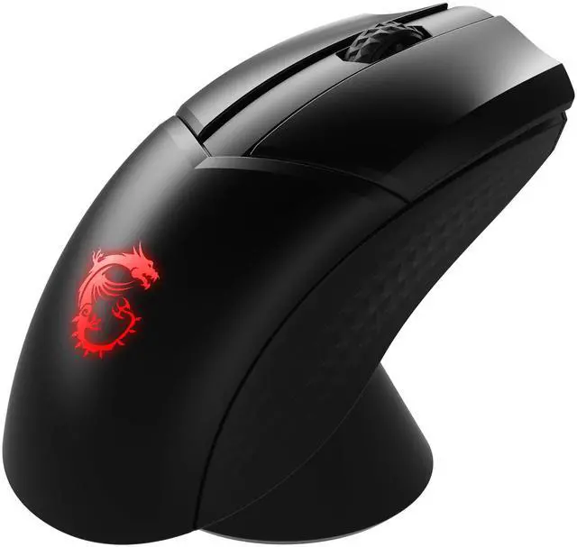 Alt view image 4 of 20 - MSI Clutch GM41 Lightweight Wireless Gaming Mouse & Charging Dock, 20,000 DPI, 60M Omron Switches, Fast-Charging 80Hr Battery, RGB Mystic Light, 6 Programmable Buttons, PC/Mac