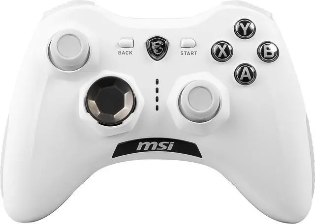 Alt view image 2 of 10 - MSI Force GC30V2 White Wireless Gaming Controller, Dual Vibration Motors, Dual Connection Modes, Interchangeable D-Pads, Compatible with PC & Android