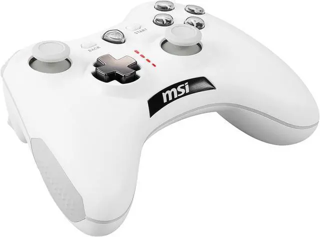 Alt view image 5 of 10 - MSI Force GC30V2 White Wireless Gaming Controller, Dual Vibration Motors, Dual Connection Modes, Interchangeable D-Pads, Compatible with PC & Android
