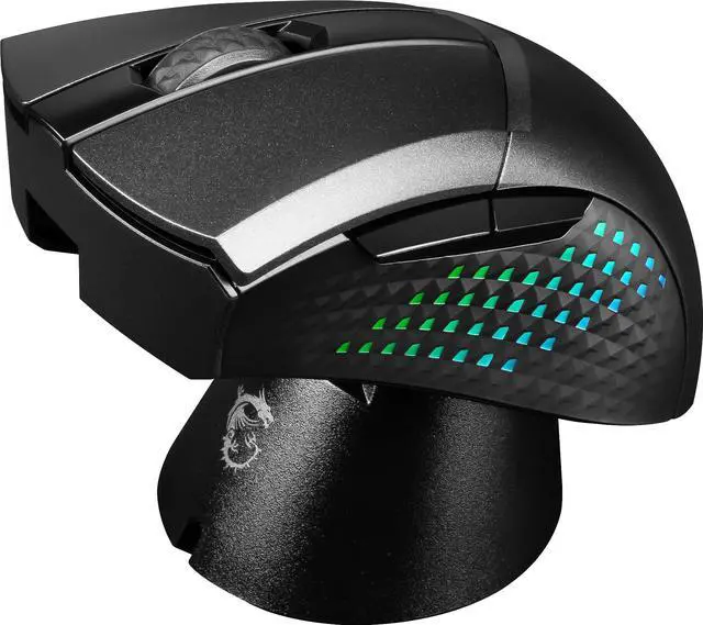 Alt view image 18 of 20 - MSI Clutch GM51 Lightweight Wireless Gaming Mouse & Charging Dock, 26K DPI Optical Sensor, 2.4G & Bluetooth, 60M Omron Switches, Fast-Charging, 150Hr Battery, RGB, 5 Programmable Buttons, PC/Mac