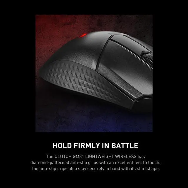 Alt view image 11 of 16 - MSI Clutch GM31 Lightweight Wireless Ergonomic Gaming Mouse & Charging Dock, 12K DPI Optical Sensor, 60M Omron Switches, Fast-Charging 110Hr Battery, RGB Mystic Light, 5 Programmable Buttons, PC/Mac