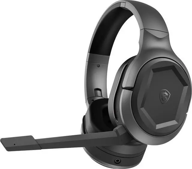 Alt view image 3 of 19 - MSI Immerse GH50 Wireless Gaming Headset – 22 Hr Battery Life, 50mm Neodymium Drivers, Detachable Omnidirectional Mic, Lightweight Comfort, Cross Platform Connectivity, carrying Pouch