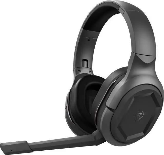 Alt view image 7 of 19 - MSI Immerse GH50 Wireless Gaming Headset – 22 Hr Battery Life, 50mm Neodymium Drivers, Detachable Omnidirectional Mic, Lightweight Comfort, Cross Platform Connectivity, carrying Pouch