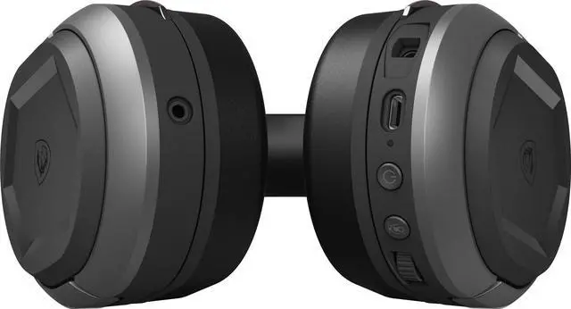Alt view image 8 of 19 - MSI Immerse GH50 Wireless Gaming Headset – 22 Hr Battery Life, 50mm Neodymium Drivers, Detachable Omnidirectional Mic, Lightweight Comfort, Cross Platform Connectivity, carrying Pouch