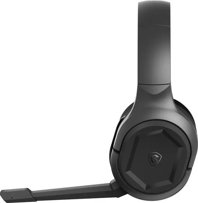 Alt view image 10 of 19 - MSI Immerse GH50 Wireless Gaming Headset – 22 Hr Battery Life, 50mm Neodymium Drivers, Detachable Omnidirectional Mic, Lightweight Comfort, Cross Platform Connectivity, carrying Pouch
