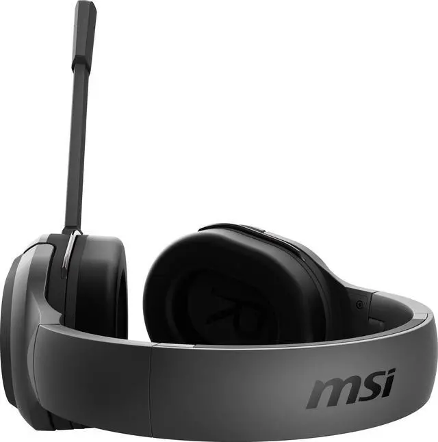 Alt view image 13 of 19 - MSI Immerse GH50 Wireless Gaming Headset – 22 Hr Battery Life, 50mm Neodymium Drivers, Detachable Omnidirectional Mic, Lightweight Comfort, Cross Platform Connectivity, carrying Pouch