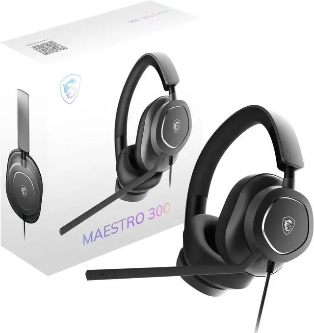 Alt view image 5 of 9 - MSI MAESTRO300 Wired Gaming Headset, USB-C, 40mm Neodymium Drivers, Detachable Unidirectional (Cardioid) Mic, Lightweight, PC/Mac/PlayStation®/Nintendo Switch™/Android & iOS