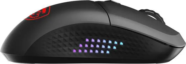 Alt view image 4 of 12 - MSI VERSA300 ELITE 2.4 GHz Wireless (MSI Swiftspeed) Bluetooth 5.3 USB 2.0 Optical RGB Gaming Mouse, Up to 26000 DPI, 60 Million Clicks