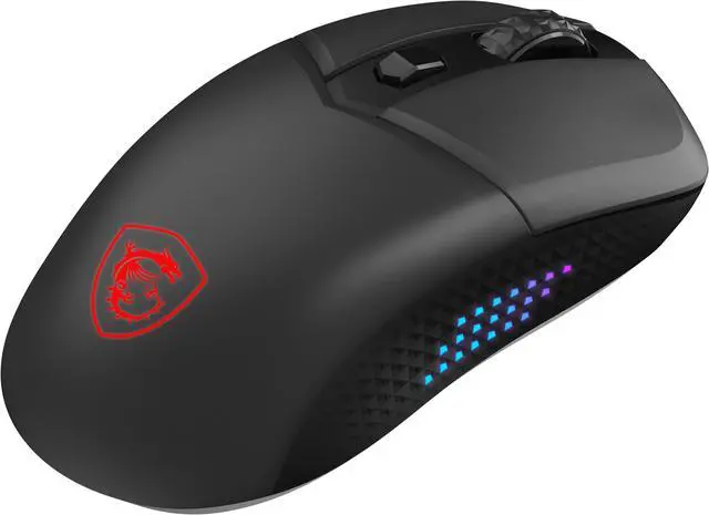 Alt view image 6 of 12 - MSI VERSA300 ELITE 2.4 GHz Wireless (MSI Swiftspeed) Bluetooth 5.3 USB 2.0 Optical RGB Gaming Mouse, Up to 26000 DPI, 60 Million Clicks
