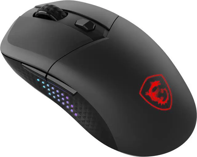 Alt view image 7 of 12 - MSI VERSA300 ELITE 2.4 GHz Wireless (MSI Swiftspeed) Bluetooth 5.3 USB 2.0 Optical RGB Gaming Mouse, Up to 26000 DPI, 60 Million Clicks