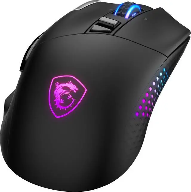 Alt view image 5 of 17 - MSI Versa Pro RGB Wireless Gaming Mouse