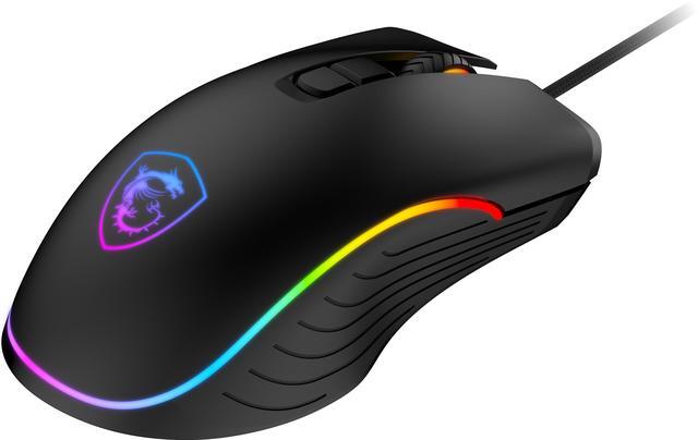Alt view image 3 of 8 - MSI Forge GM300 Lightweight Gaming Mouse - USB, RGB, Adjustable up to 7200 DPI - Black