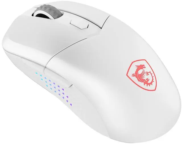 Alt view image 3 of 8 - MSI VERSA 300 ELITE Optical Wireless Gaming Mouse - Bluetooth, 2.4GHz, 26K DPI (Adjustable), OMRON Micro Switches, 200hrs Battery - White