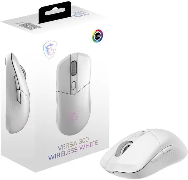 Alt view image 7 of 7 - MSI VERSA 300 Wireless Optical Gaming Mouse - Bluetooth, 2.4GHz, 8K DPI (Adjustable) - White