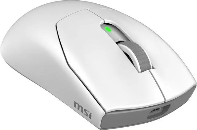 Alt view image 7 of 12 - MSI FORGE GM340 FORGEGM340W White 6 Buttons 1 x Wheel USB 2.0 2.4 GHz Wireless / Bluetooth 5.2 / USB 2.0 Optical Gaming Mouse
