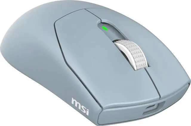 Alt view image 4 of 12 - MSI FORGE GM340 FORGEGM340S Sky 6 Buttons 1 x Wheel USB 2.0 2.4 GHz Wireless / Bluetooth 5.2 / USB 2.0 Optical Gaming Mouse