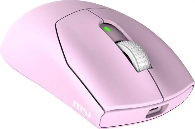Alt view image 5 of 10 - MSI FORGE GM340 FORGEGM340V Violet 6 Buttons 1 x Wheel USB 2.0 2.4 GHz Wireless / Bluetooth 5.2 / USB 2.0 Optical Gaming Mouse