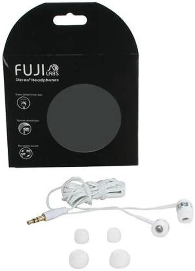 Alt view image 2 of 2 - Fuji Labs FJ-IPOD-E3220 Pro Stereo Silicon Acoustic Earbuds - White