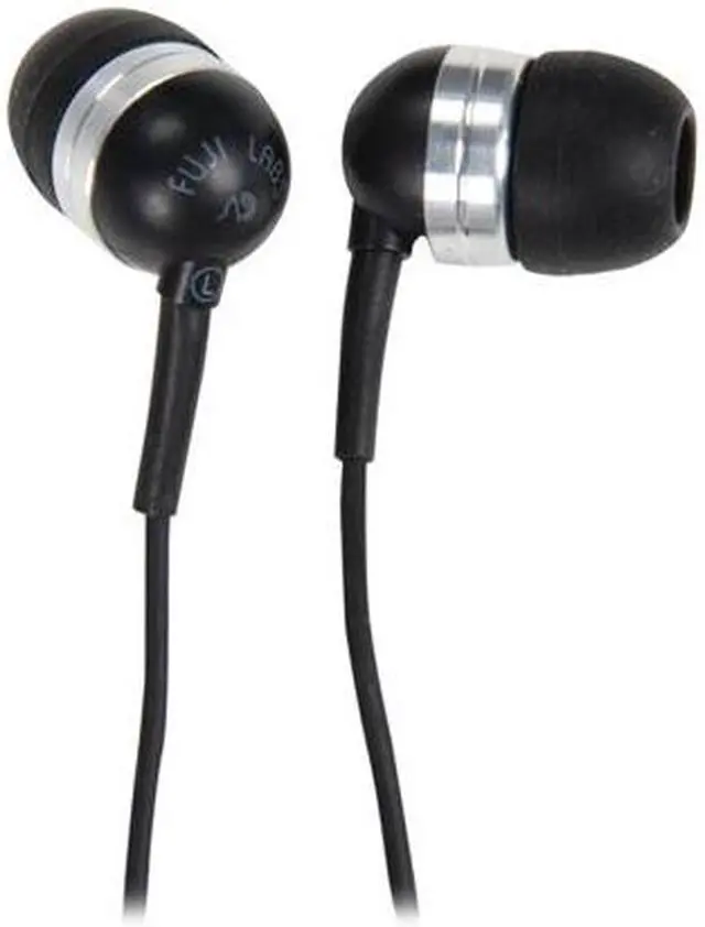 Alt view image 2 of 4 - Fuji Labs Black FJ-IPOD-E3220-BKS 3.5mm Connector 2nd Generation Black Neodymium Acoustic Noise Isolation Earphone
