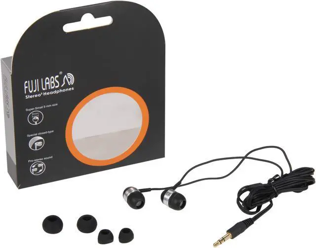 Alt view image 4 of 4 - Fuji Labs Black FJ-IPOD-E3220-BKS 3.5mm Connector 2nd Generation Black Neodymium Acoustic Noise Isolation Earphone