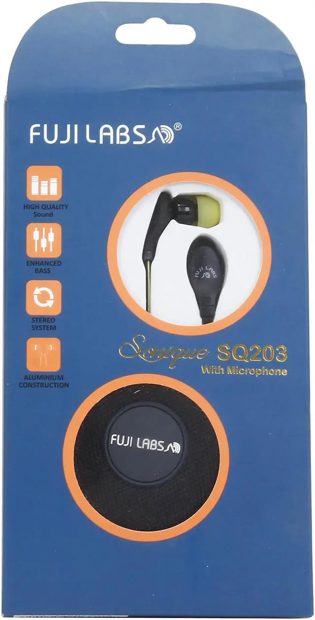 Alt view image 6 of 6 - Fuji Labs Sonique SQ203 Designer In-Ear Headphones with In-line Mic