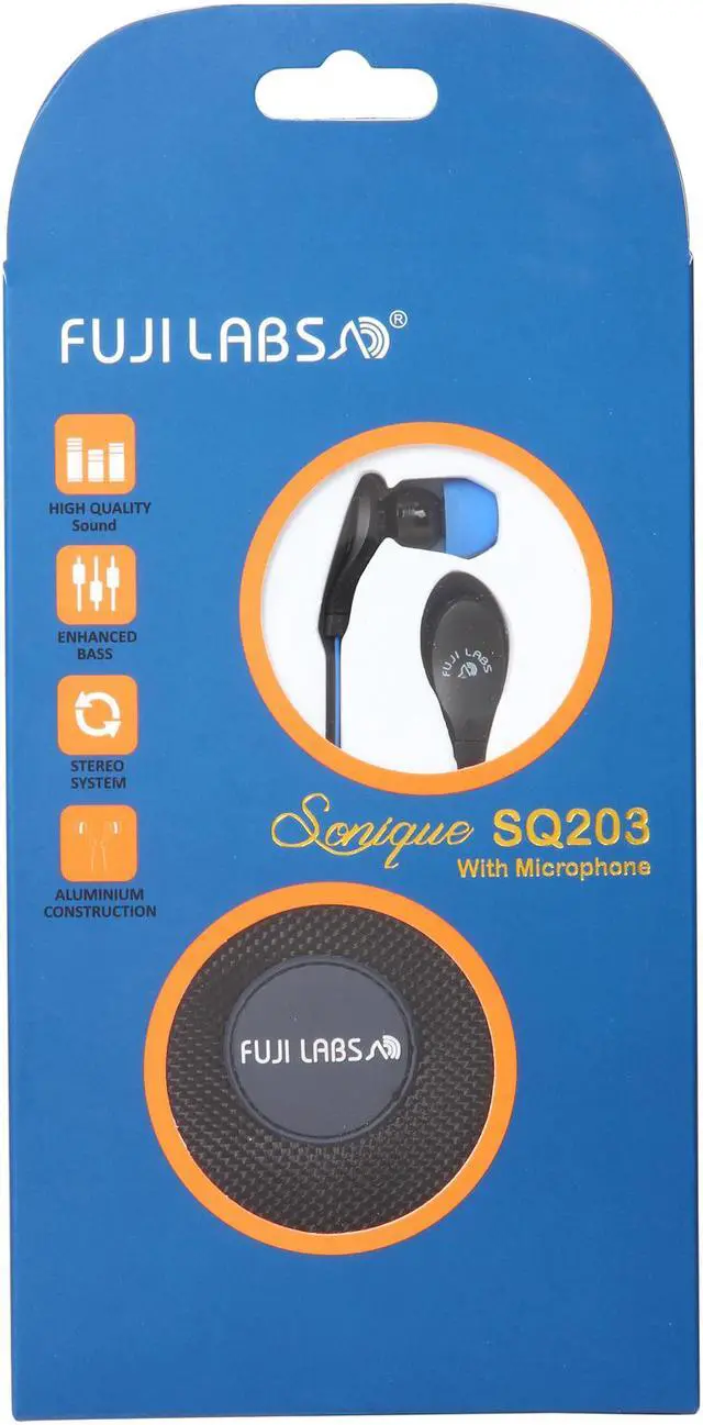 Alt view image 7 of 7 - Fuji Labs Sonique SQ203 Designer In-Ear Headphones with In-line Mic