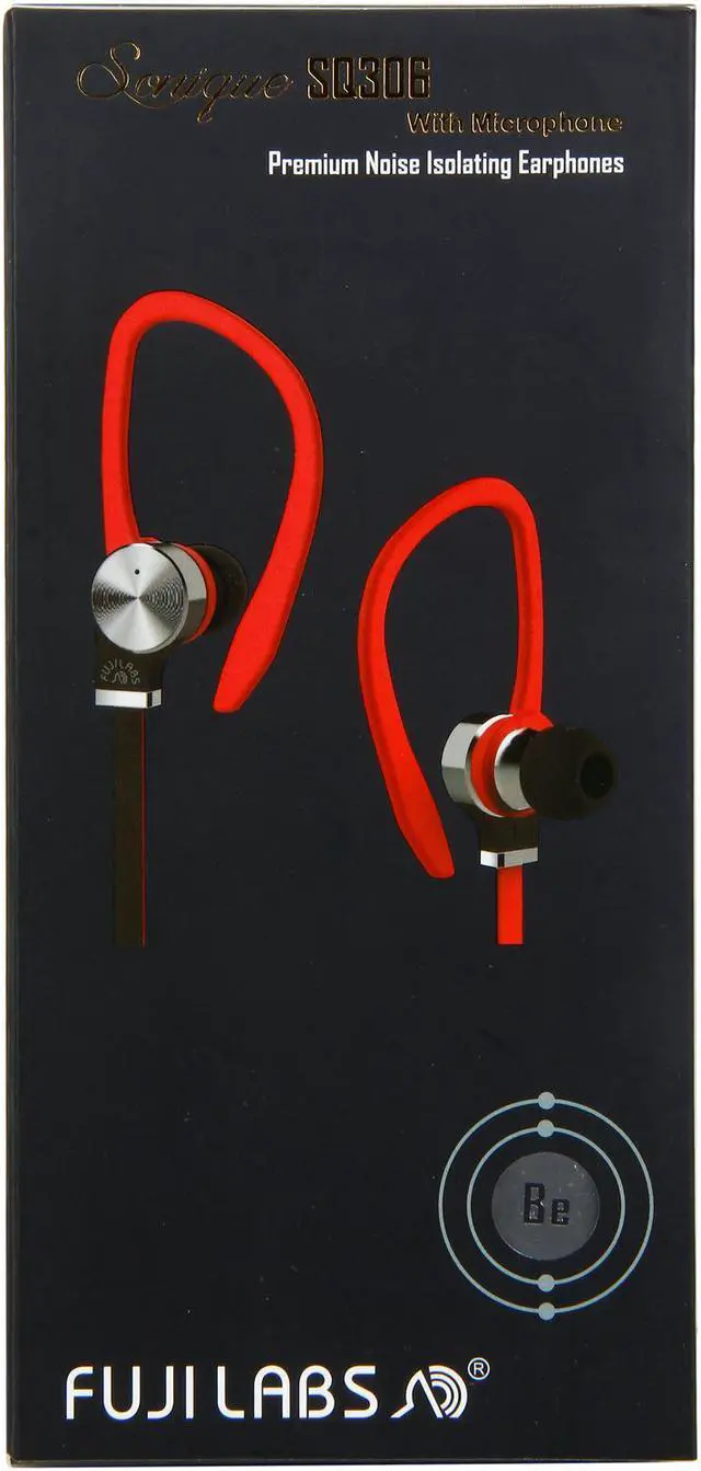 Alt view image 7 of 7 - Fuji Labs White AUFJ-SQWBS306WH 3.5mm Connector Sonique SQ306 Premium Beryllium In-Ear Headphones with In-line Mic
