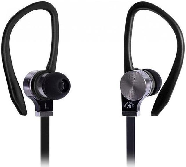 Fuji Labs Black AUFJ-PSQWTS306BK 3.5mm Connector 2nd Gen Sonique SQ306  Premium Pure Titanium In-Ear Headphones with In-line Mic