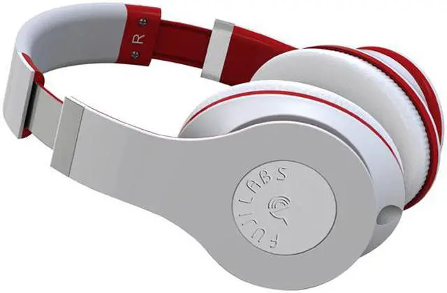 Alt view image 3 of 3 - Fuji Labs White AUFJ-W-HD2000-WH Bluetooth Wireless HD2000 Professional Stereo Headphones