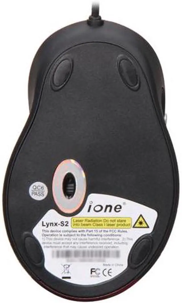 Alt view image 4 of 5 - QUMAX Lynx S2-Red Red/Black 7 Buttons 1 x Wheel Wired Laser Gaming Mouse