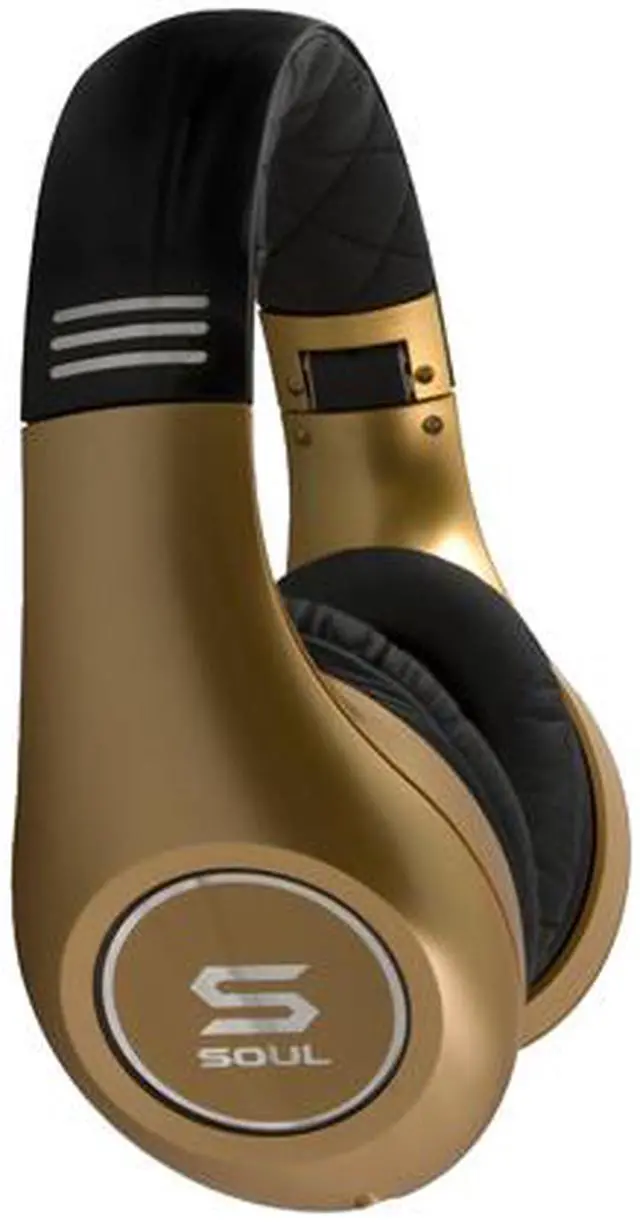 Alt view image 2 of 9 - Soul by Ludacris SL300GG 3.5mm Connector Circumaural High Definition Noise Canceling Headphone - Gold and Gold