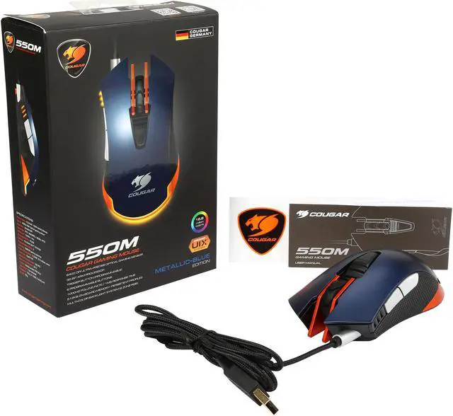 Alt view image 5 of 5 - COUGAR 550M MOC550M Blue 6 Buttons 1 x Wheel USB Wired Optical Gaming Mouse