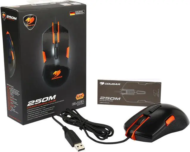 Alt view image 5 of 5 - COUGAR 250M MOC250B Black 6 Buttons 1 x Wheel USB Wired Optical Gaming Mouse