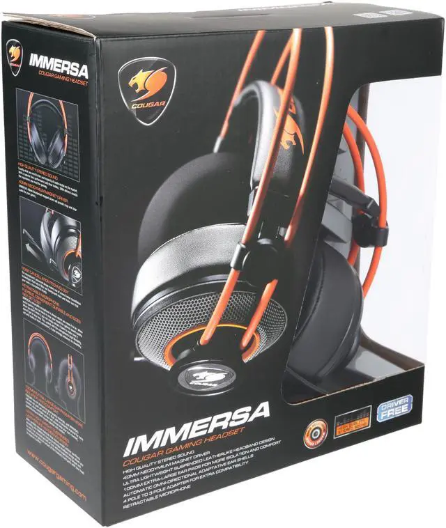 Alt view image 10 of 10 - COUGAR IMMERSA Stereo Over Ear Gaming Headset for PC, Xbox One, and PS4