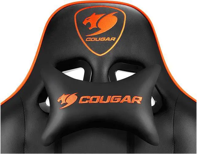 Alt view image 9 of 12 - Cougar Armor (Orange) Gaming Chair with Breathable Premium PVC Leather and Body-embracing High Back Design