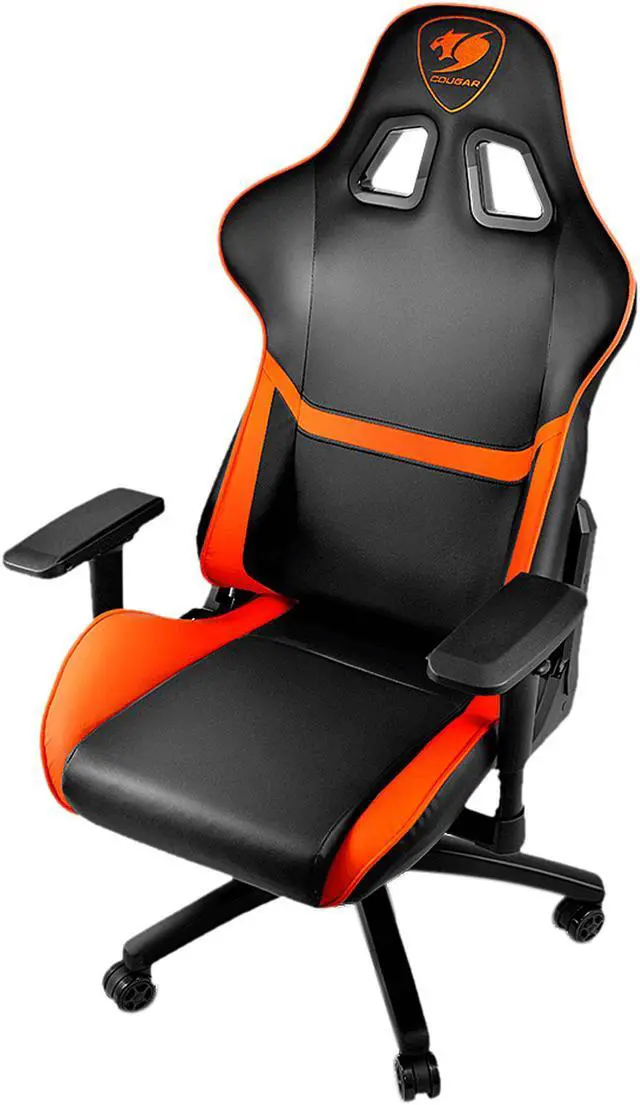 Alt view image 6 of 12 - Cougar Armor (Orange) Gaming Chair with Breathable Premium PVC Leather and Body-embracing High Back Design