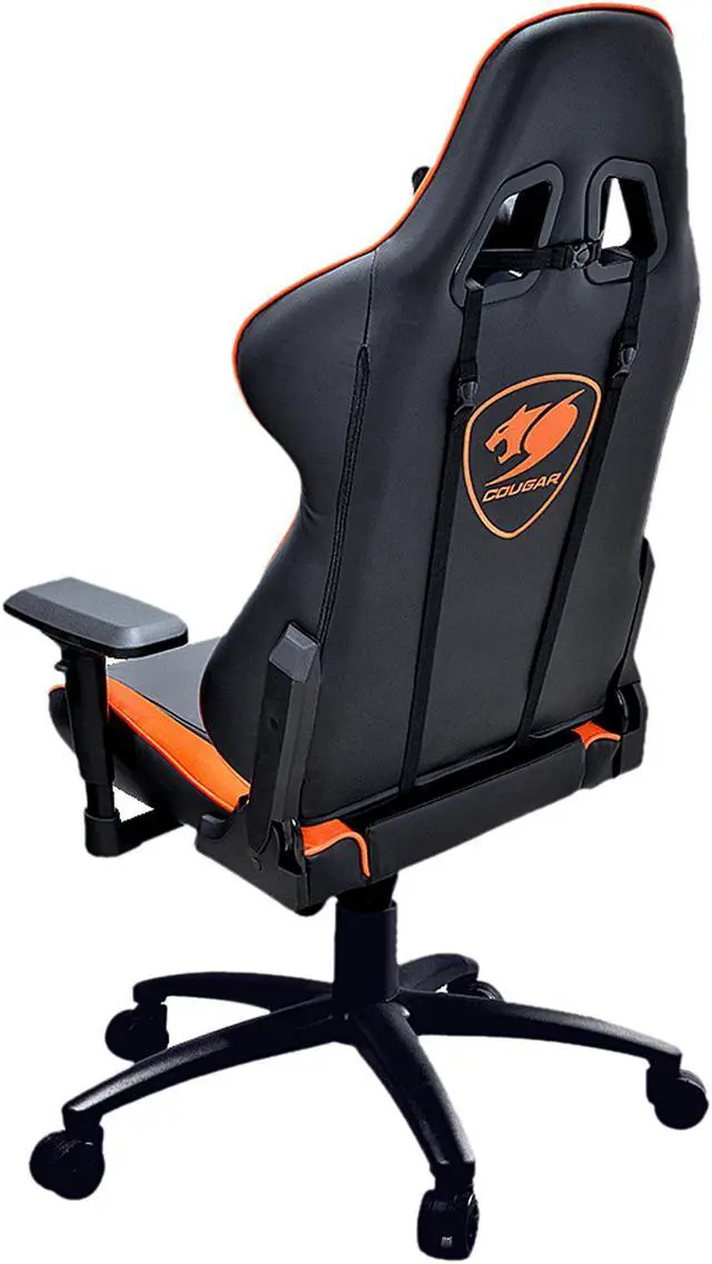 Alt view image 7 of 12 - Cougar Armor (Orange) Gaming Chair with Breathable Premium PVC Leather and Body-embracing High Back Design